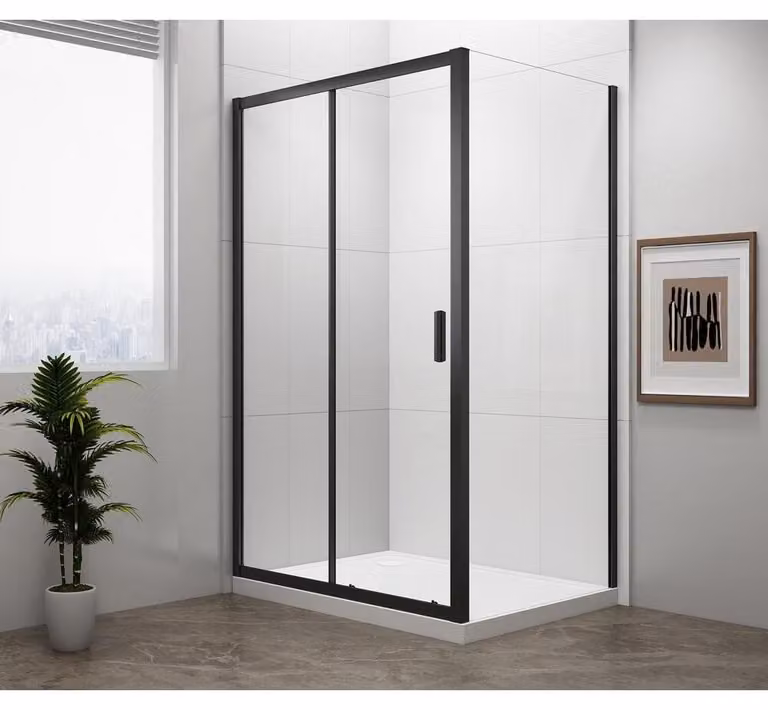 EASY BLACK Cabina doccia rettangolare 1200x900mm L/R variante
