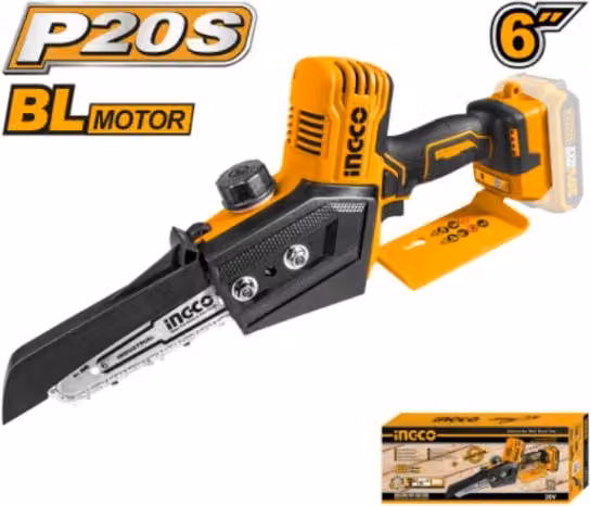 Mini Elettrosega a Batteria 20V con Lama da 6 pollici INGCO CGSLI2068 Arancione