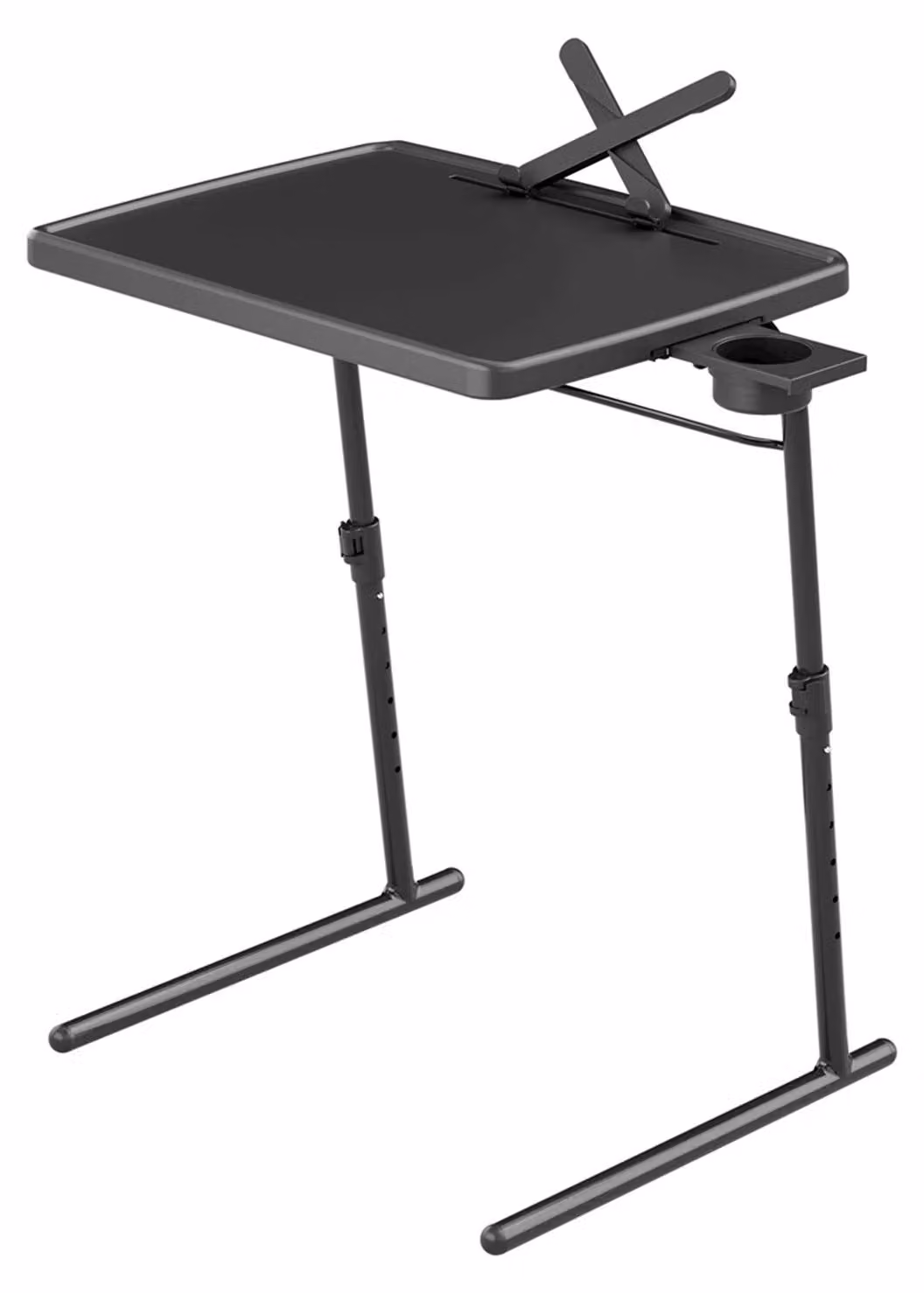 Tavolo pieghevole per computer - Piano scrivania regolabile in altezza per laptop - Forma rettangolare - Struttura in metallo - 4,2 kg - Assemblaggio richiesto - Ideale per l'ufficio domestico