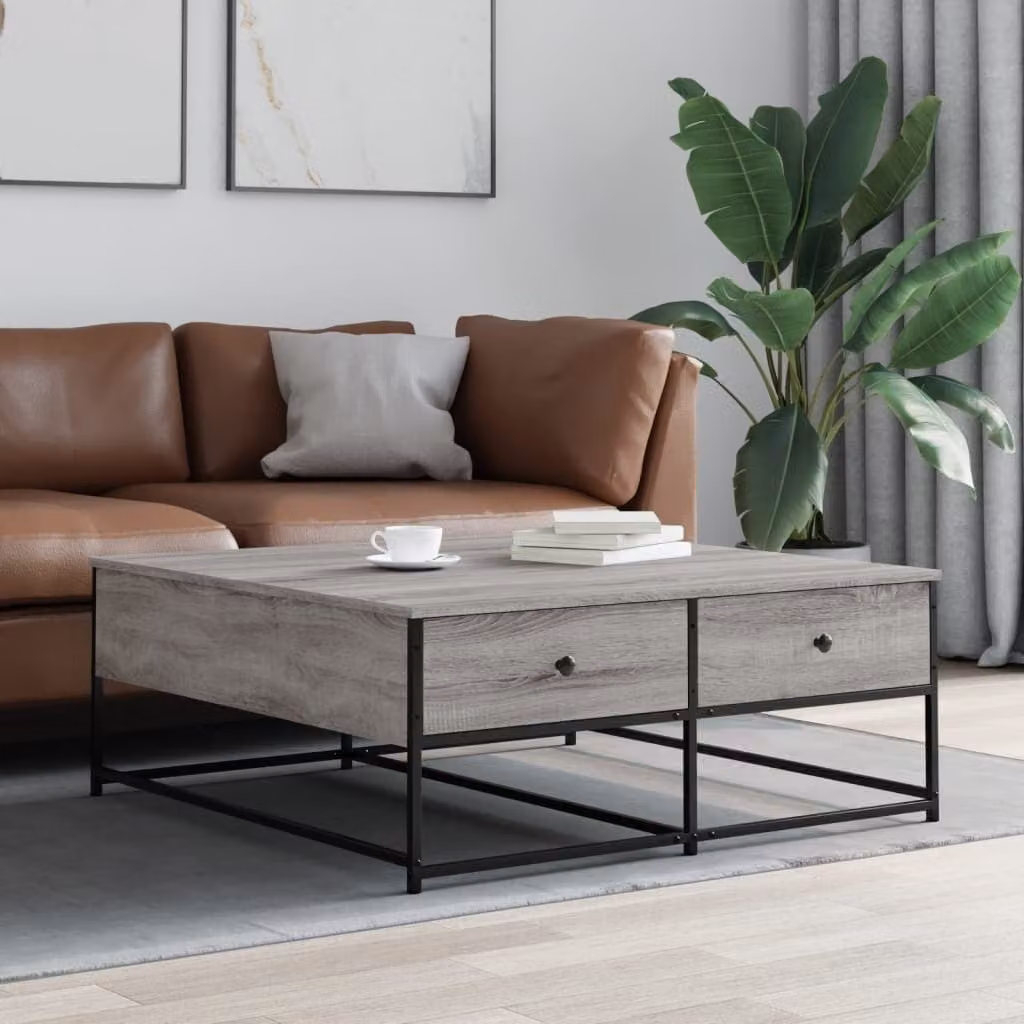 Maison Exclusive - Tavolino grigio Sonoma 100x99x40 cm Materiale ligneo
