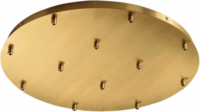Rosone Tondo per Lampada a Sospensione OFELIA MINI B T/12 Gea Luce in Metallo Finitura Ottone con Kit di Fissaggio