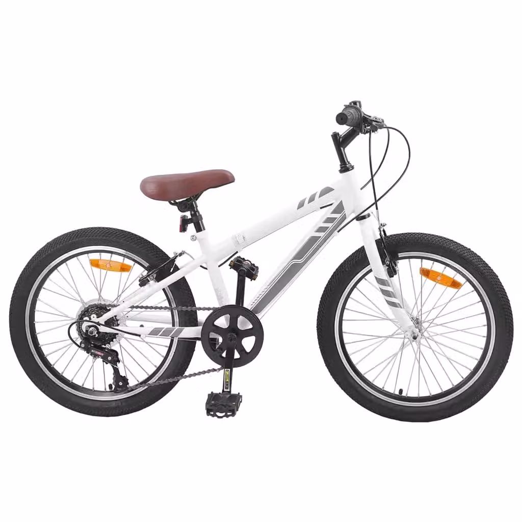Mountain Bike da 20 Pollici con 6 Velocità per Bambini dai 5 agli 8 Anni, Colore Bianco – 2
