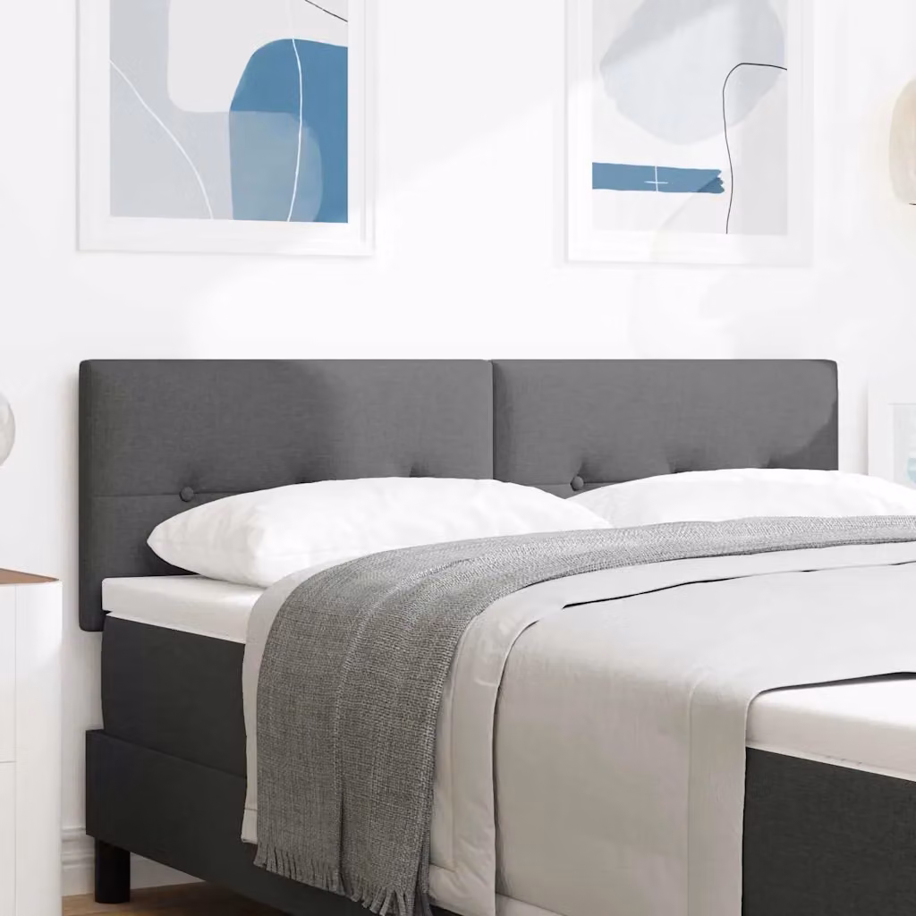 Testiera per letto regolabile in altezza vidaXL in tessuto grigio scuro, larghezza: 160 cm