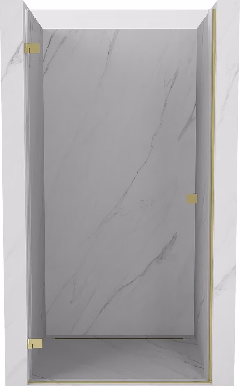 Mexen Lunar-B porta doccia battente sinistra 50 cm, trasparente, dorata - 832-050-000-50-00-L