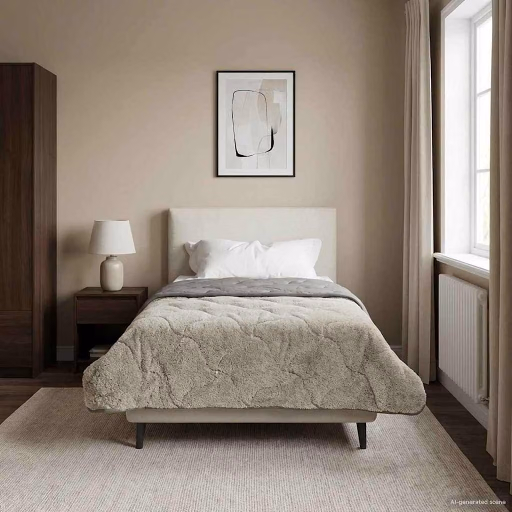 Piumino estivo reversibile in microfibra vidaXL, Grigio chiaro, L: 155 cm x P: 200 cm