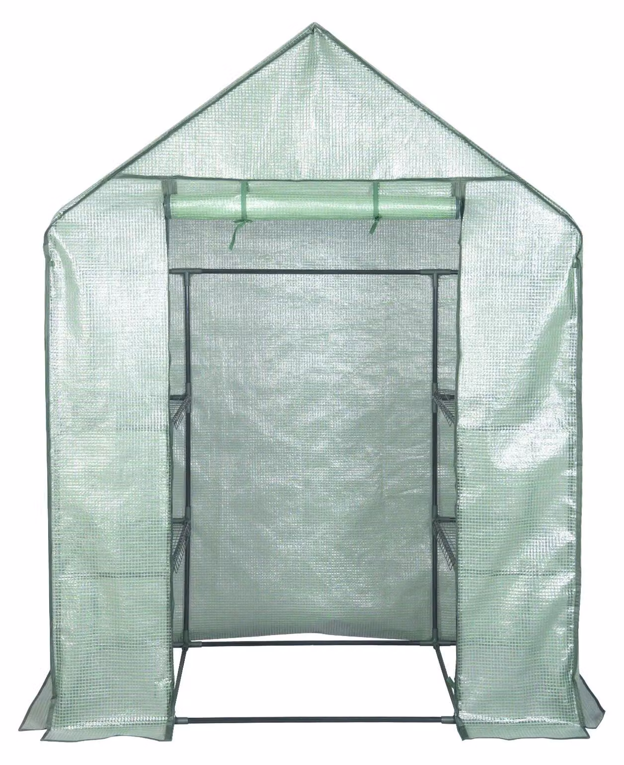 Serra - Tunnel di coltivazione in plastica - Impermeabile - Con scaffalature - Adatto per pomodori, fiori e verdure - Verde