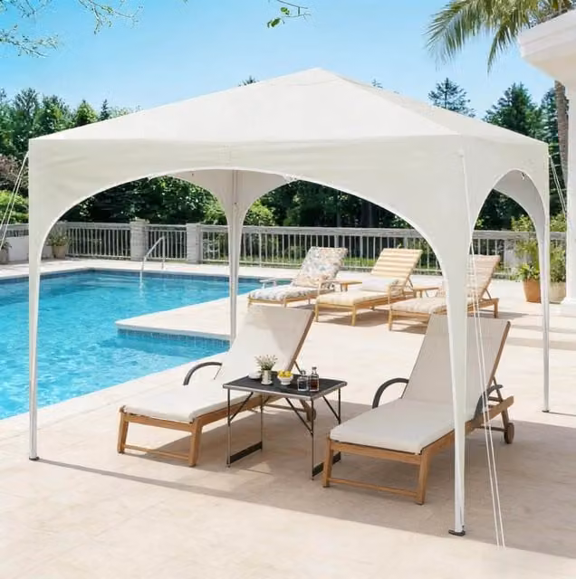 Tenda da Giardino 3x3 m con Struttura in Metallo e Tetto in Tessuto Oxford 210D per Esterno