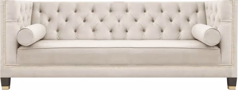 Chesterfield Weiß Sofa Couch Dreisitze Wohnzimmer Designer Möbel