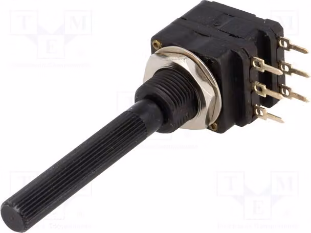 1 potenziometro: 4,7kΩ, montaggio a foro passante, 200mW, 1 giro, 6mm, modello PC16DH10IP06472A2020TA, marca Kuntoff
