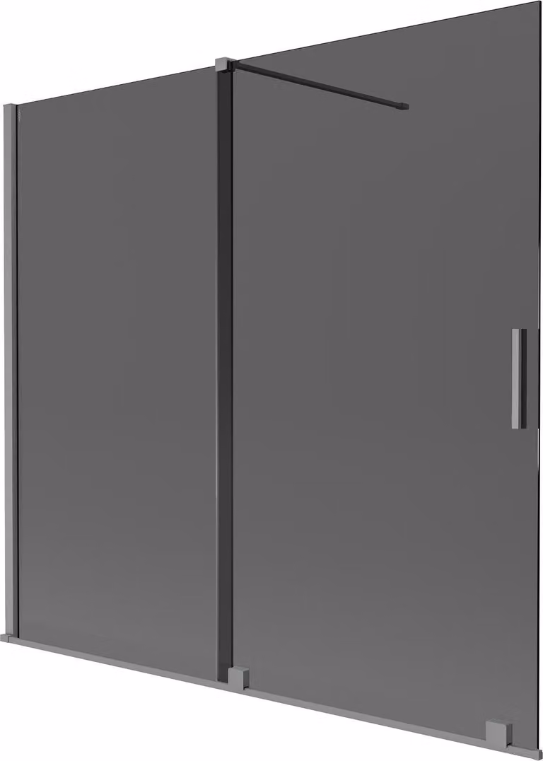 Mexen Velar paratia da bagno scorrevole a 2 ante 170 x 150 cm, grafite, gun metal - 896-170-000-41-95
