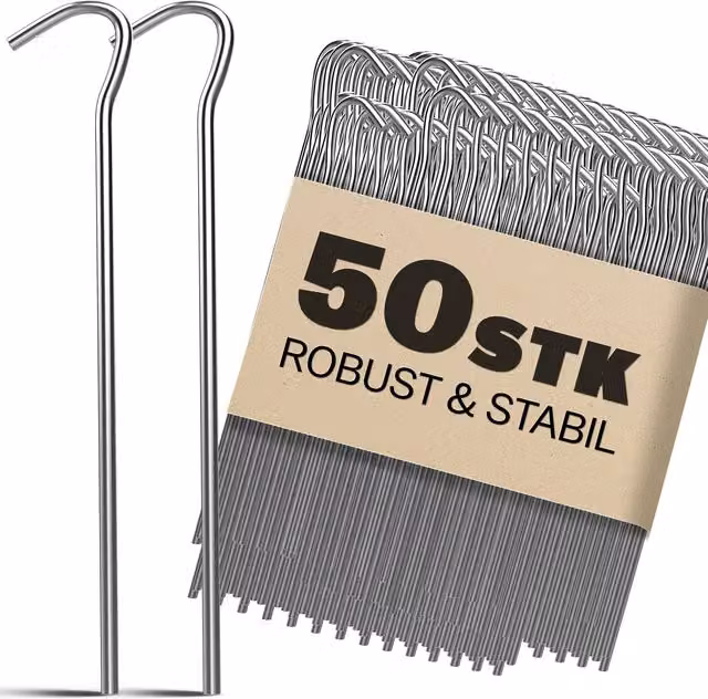 50 Sardine Gardebruk in acciaio zincato argento Ø 3,5 mm