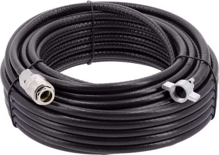 Tubo flessibile per aria compressa da 12 m con raccordo rapido per veicoli