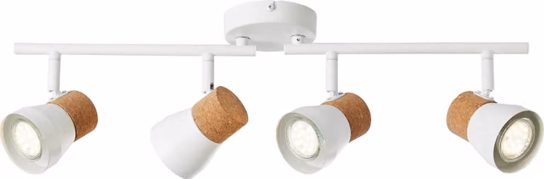 Tubo per faretti Moka 4flg bianco opaco/marrone
