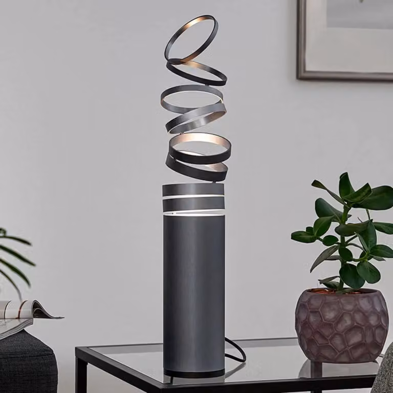 Artemide Lampada da tavolo di design Decomposé, Alluminio / Grigio / Zincato, Soggiorno / Sala da pranzo, Alluminio, Design, Lampada da tavolo