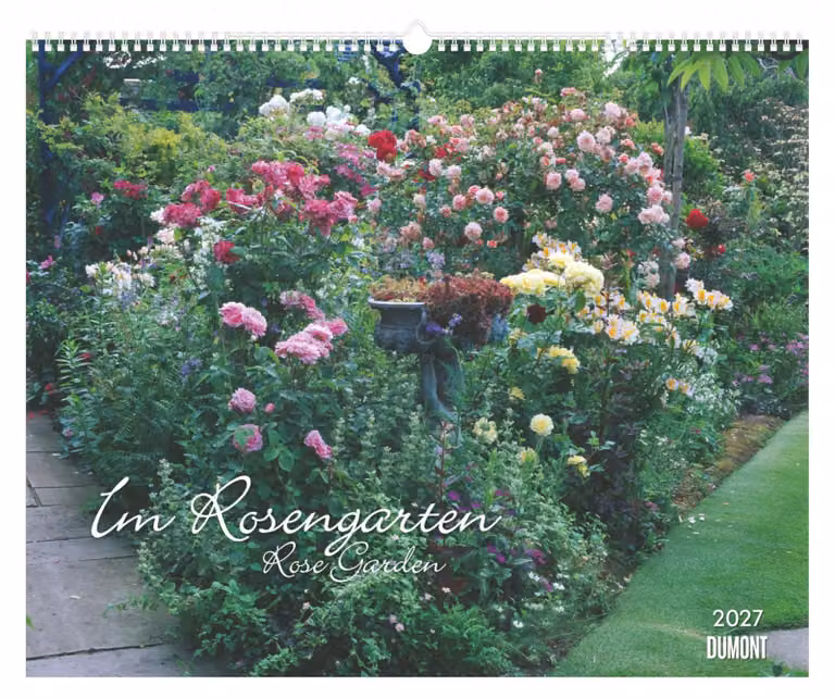 Calendario da parete 2027 - 12 motivi romantici a tema giardino