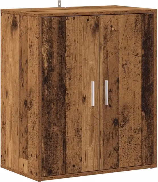 Scarpiera moderna HELLOSHOP26 in legno composito marrone con ante a battente e ripiani interni, L: 60 cm, P: 35 cm, H: 70 cm
