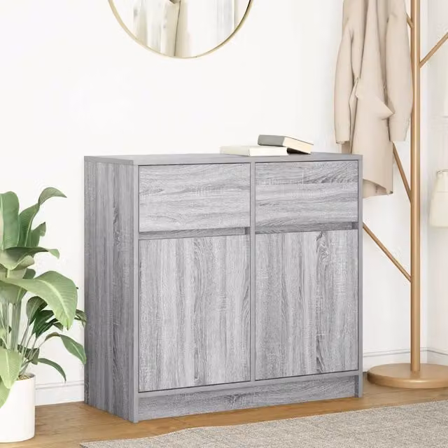 Credenza Design Mania Grigio con Cassetto per Cucina e Soggiorno L: 80 cm, P: 34 cm, H: 76 cm