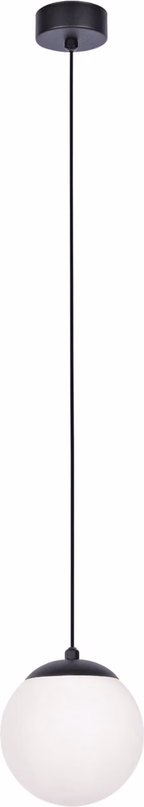 Lampada a sospensione Savoy bianco e nero 1xE14x40W in vetro, dimensioni: 90x14x14 cm, IP20, Kaja