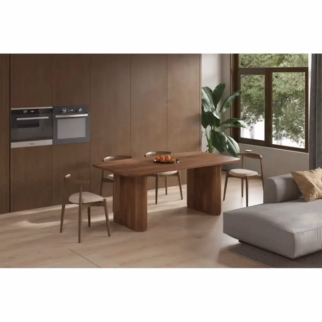 Tavolo da pranzo rettangolare Meublorama in legno di mango marrone stile moderno – 2