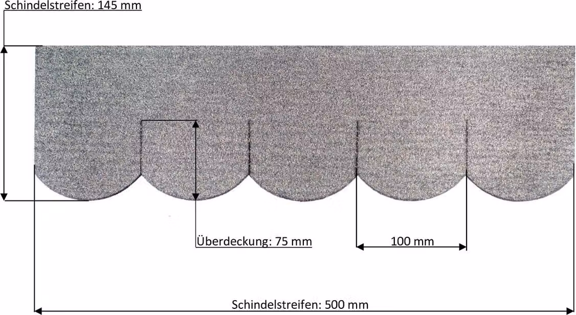Coperture per tetto "Biberschwanz" (100 mm), colore grigio