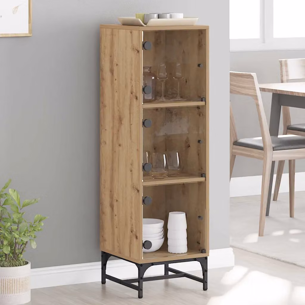 Credenza moderna vidaXL in rovere marrone L/P/H: 35 x 37 x 117 cm