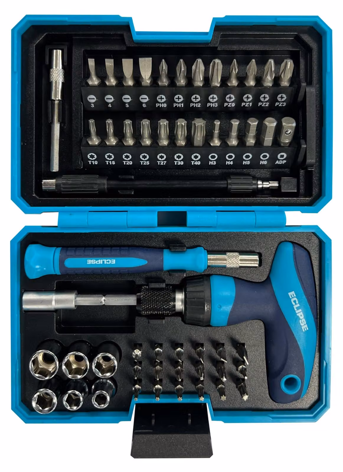 Eclipse Professional Tools ETGRS53PS: set di 53 pezzi comprendente cacciaviti a rinvio e chiavi
