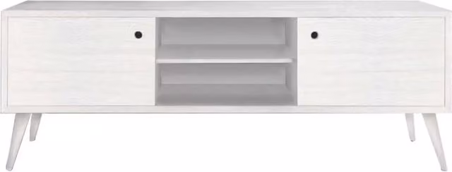 Porta TV moderno in legno di pino spazzolato bianco Mobili 2G L/P/H: 160 x 45 x 55 cm – 2