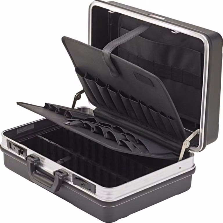 Valigetta portautensili 425x300x175mm in ABS con tasche FORTIS