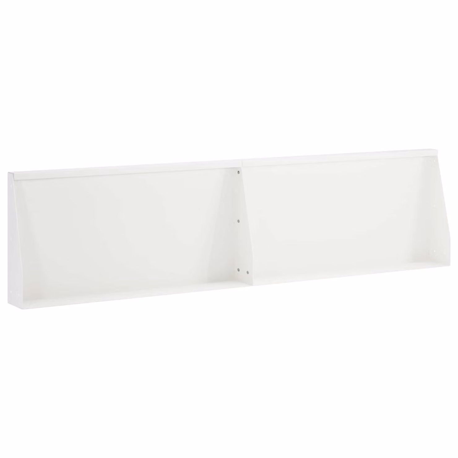 Set di 2 pezzi di muretti per aiuole rialzate vidaXL in acciaio bianco, L 80 cm x P 30 cm x H 12 cm