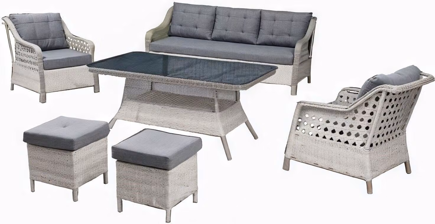 Garten Möbel Sitzmöbel Sofagarnitur Terrasse Tisch Sofa Couch 6tlg. Set