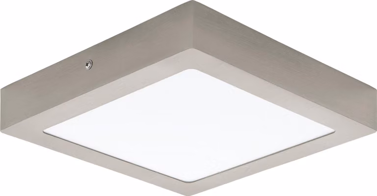 Lampada a LED da superficie Fueva 22, 5x 22,5cm 1700lm , 3000K nichel opaco
