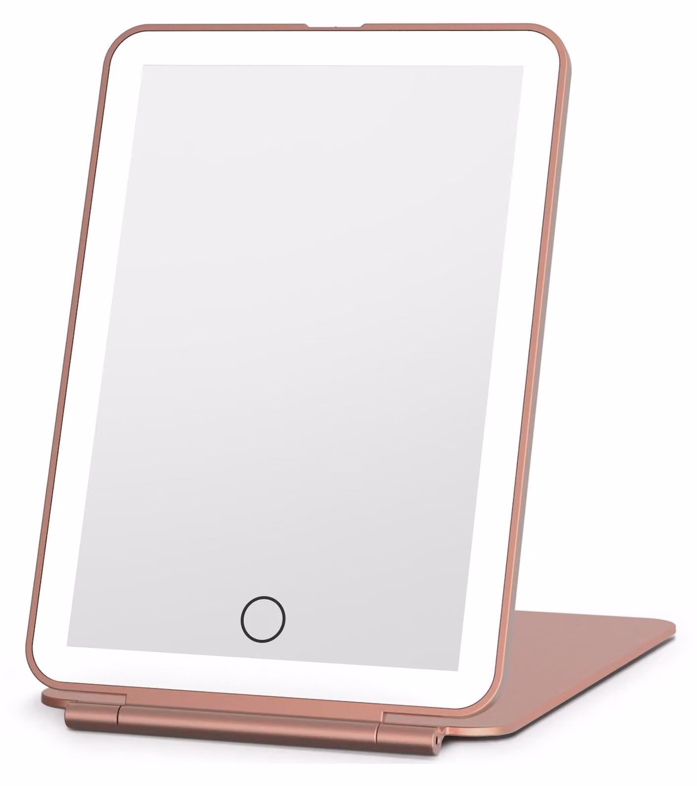 Specchio da trucco con 72 LED, ricaricabile tramite USB, 3 colori, dimmerabile, color oro rosa