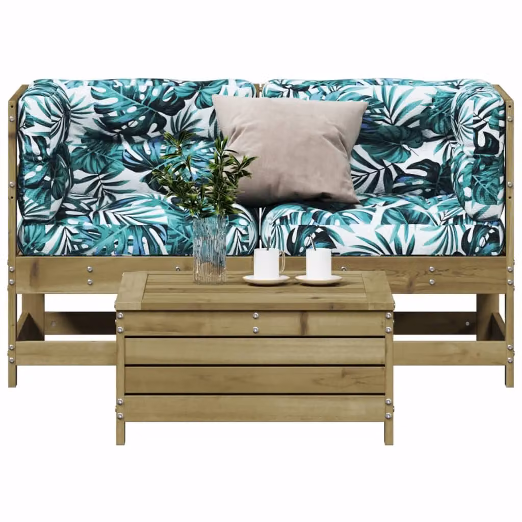 Maison Exclusive - Set da giardino a 3 pezzi con cuscini, in legno di pino trattato