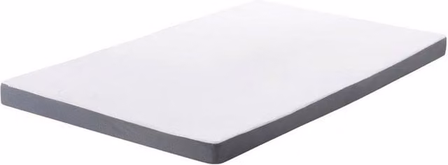 Materasso in schiuma comfort foam BELIANI con rivestimento rimovibile bianco e grigio L/P: 200 x 90 cm