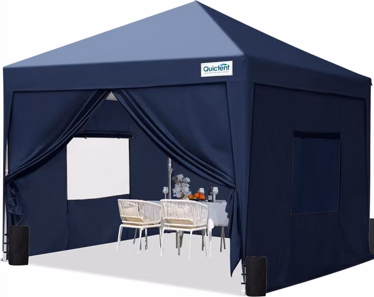 Gazebo pieghevole Quictent 3x3 impermeabile stabile e resistente all'inverno Blu