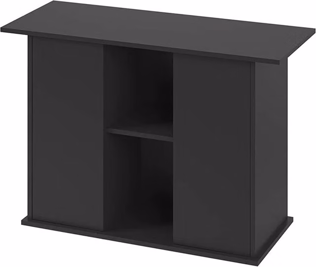 Ferplast Stand Dubai 100 Supporto per acquario nero con ante a cerniera e ripiani interni L: 101 cm, P: 41 cm, H: 73 cm