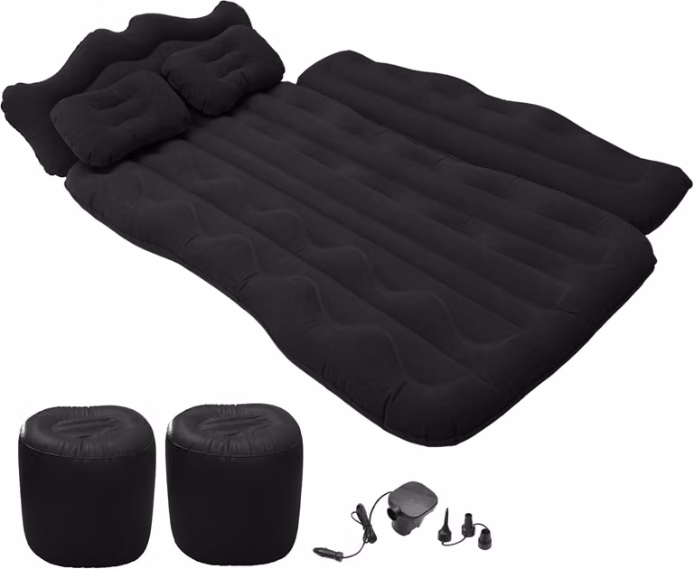 Materasso gonfiabile a forma di auto, dimensioni 170x110 cm, con pompa, ideale per SUV e viaggi