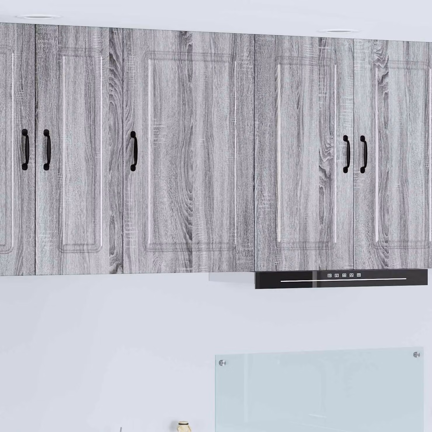 vidaXL Pensile da cucina Kalmar Grigio Sonoma con ante a battente e ripiani interni L/P/H: 50 x 31 x 80 cm