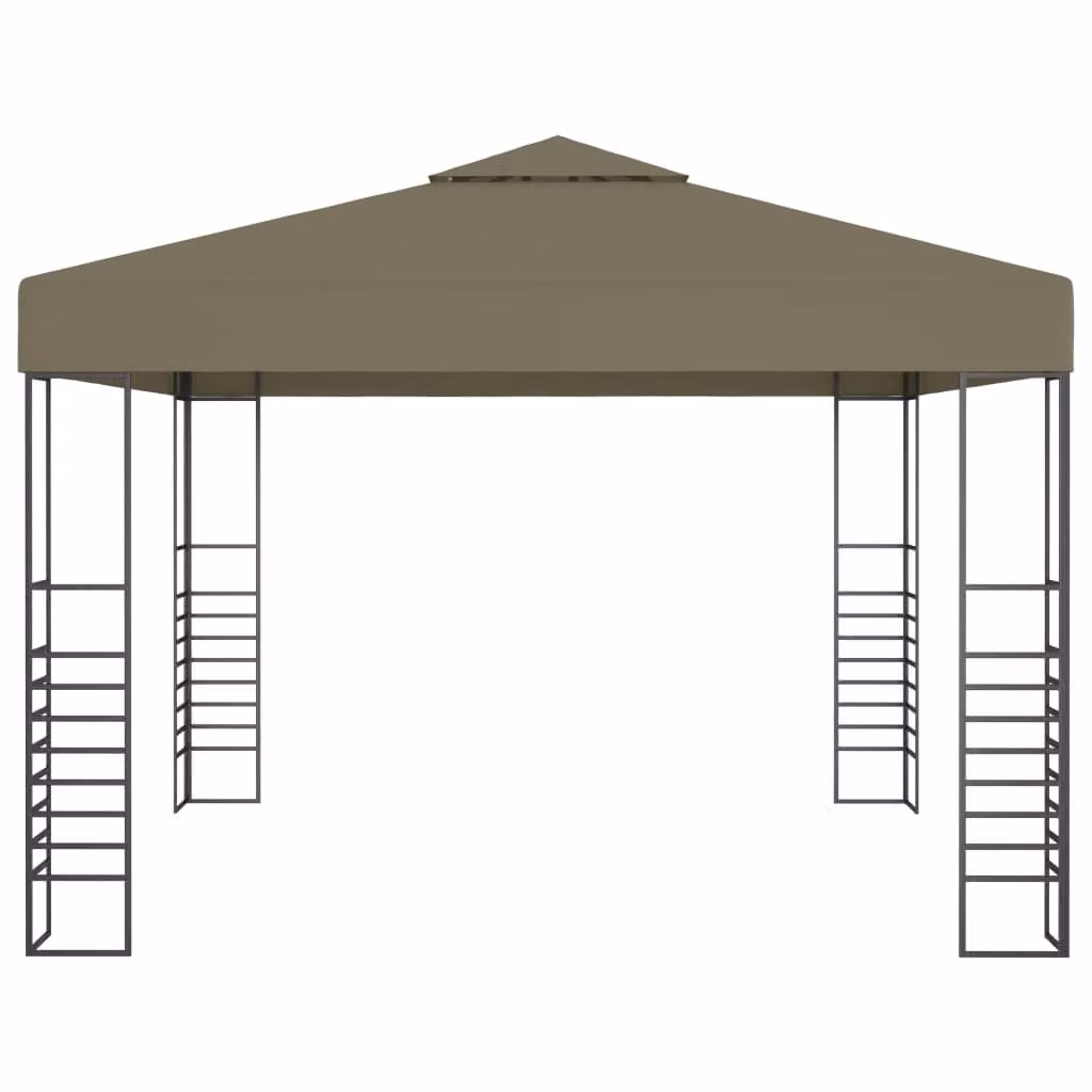 Gazebo da Giardino 3x3 m Grigio Talpa 180 g/m²