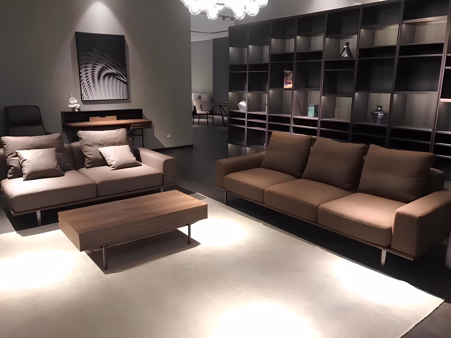 Luxus Edelstahl Leder Couch Polster Sitz 3+2 Set Garnitur Sofa Wohnzimmer
