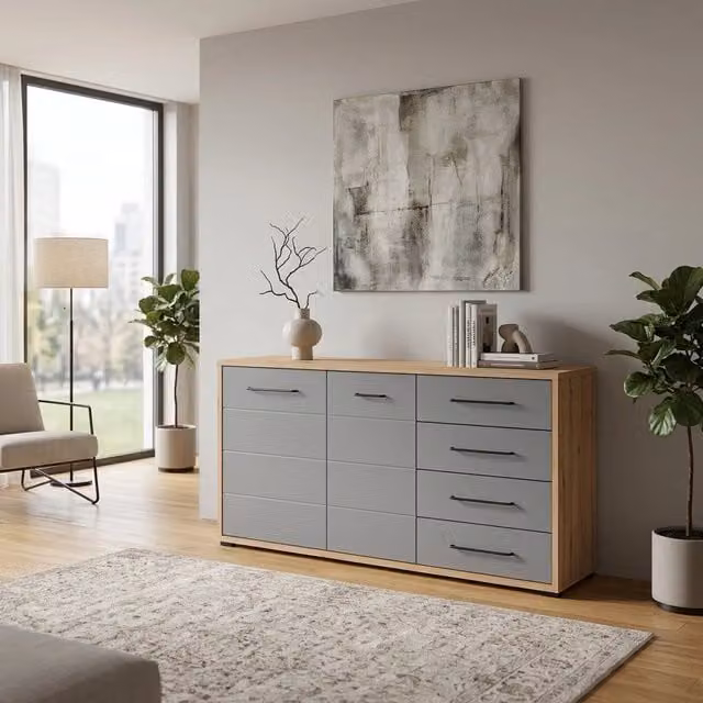 madia due ante quattro cassetti moderna cm 161 5x40x84 h - ELLI