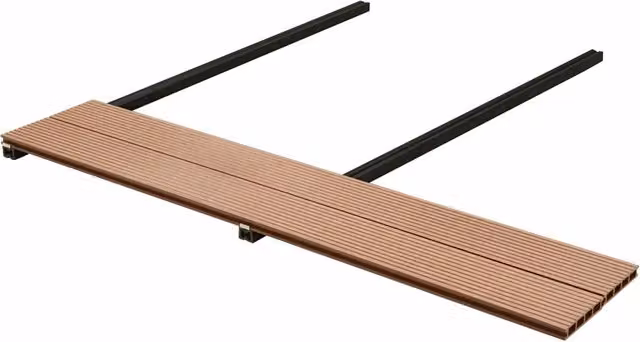 Set di 56 piastrelle per deck in WPC marrone vidaXL