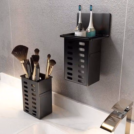 Pannelli neri per box doccia - Supporti a parete senza forature per WC, doccia, lavabo e piccoli oggetti/utensili