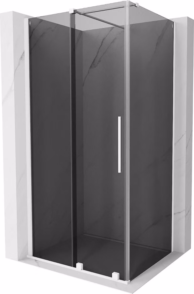 Mexen Velar cabina doccia scorrevole 90 x 80 cm, grafite, bianco - 871-090-080-41-20