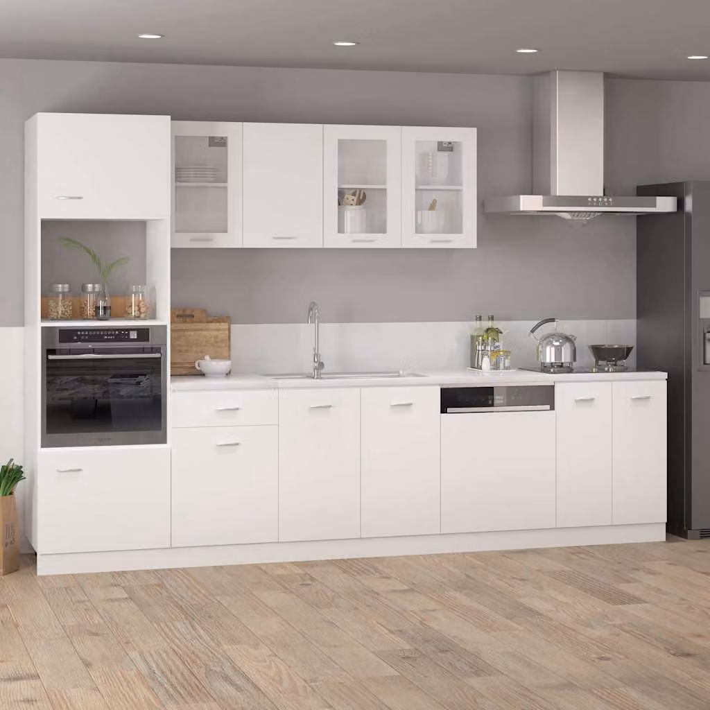 vidaXL Armadio per Microonde “Lyon” Bianco 60x57x207 cm
