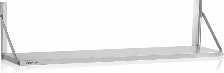Mensola da parete in acciaio inox Mahlzeit, 120 x 30 cm, argento, mensola pieghevole, mensola da cucina, mensola da parete