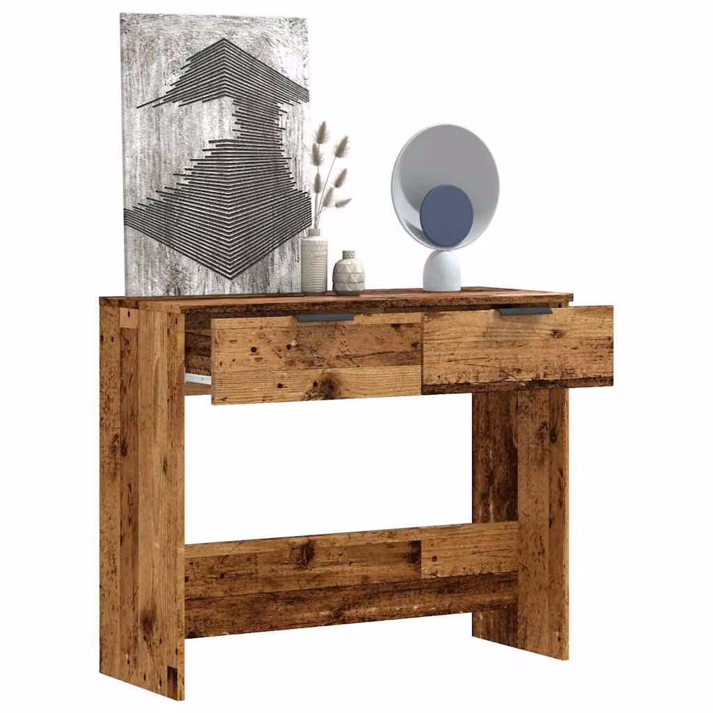 vidaXL Tavolo Consolle in Legno Vecchio Marrone L: 90 cm, P: 36 cm, H: 75 cm