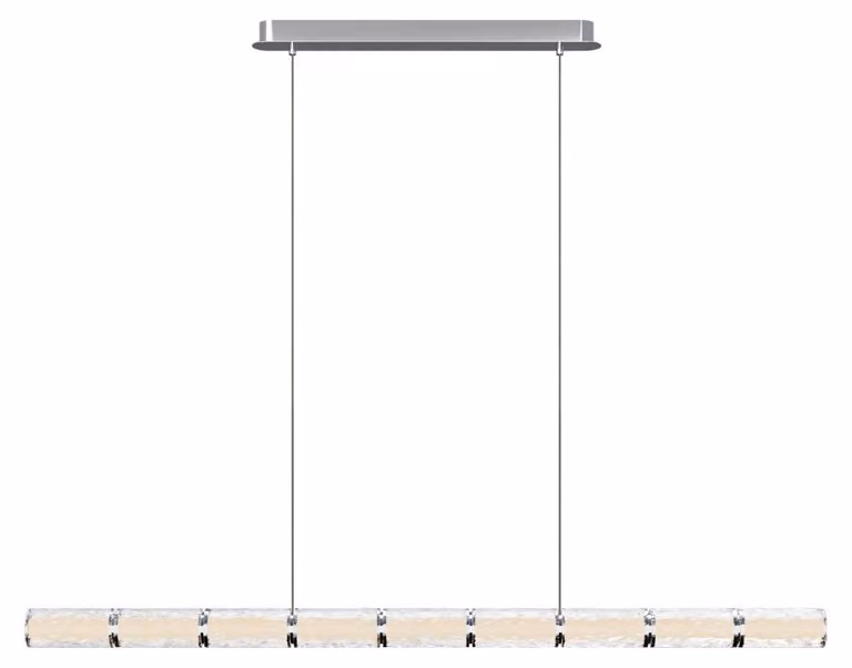 Lampada a sospensione LED LOVE cromata 37 W, luce calda 1062 lm, acrilico, dimensioni: 200 x 131,5 x 6 cm, IP20, Maxlight