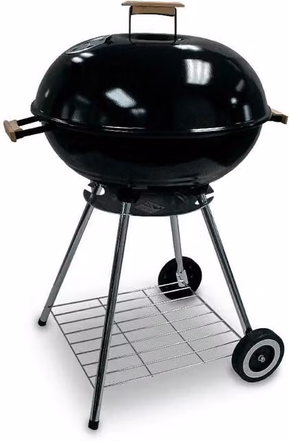 Barbecue a carbone FreeTime in acciaio inossidabile con griglia Ø 56 cm, modello kettle nero