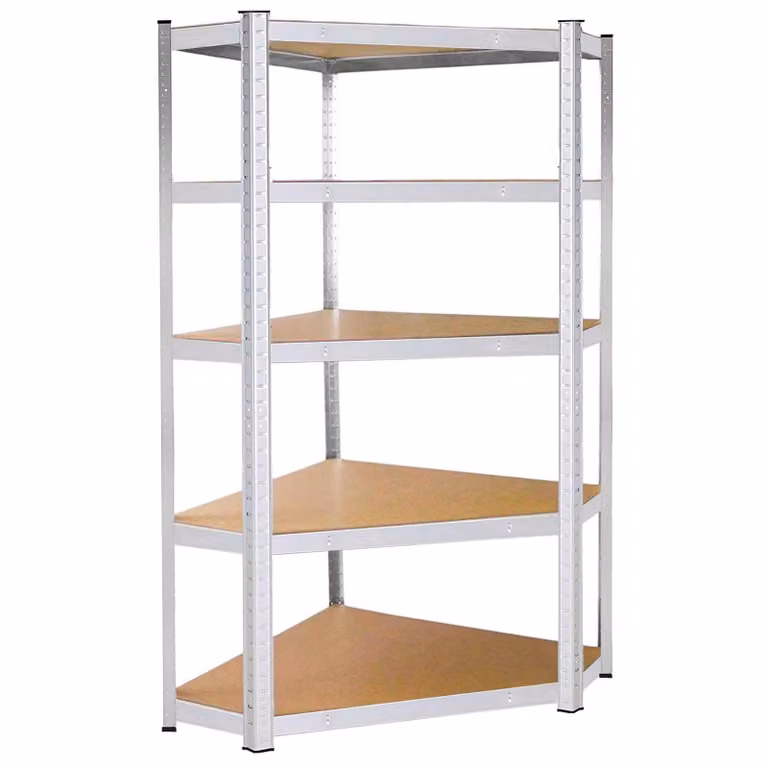 Springos® Scaffale per cantine Scaffale ad angolo 124 x 180 x 90 cm 5 ripiani